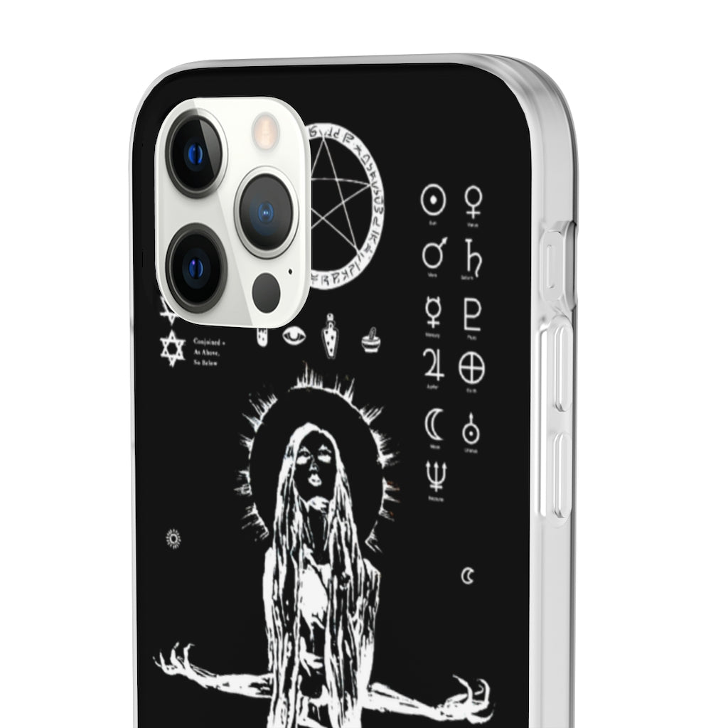 Flexi Cases - Her divine power. Black version. mobile phone case, iPhone case, Samsung case, mobile accessory.