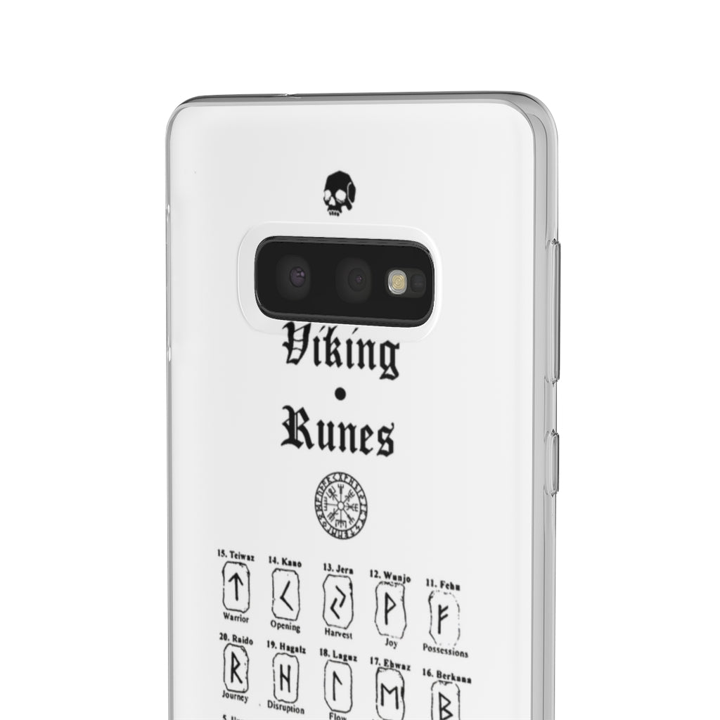 Flexi Cases - The Viking runes. White version. mobile phone case, iPhone case, Samsung case, mobile accessory. Norse. Viking. pagan
