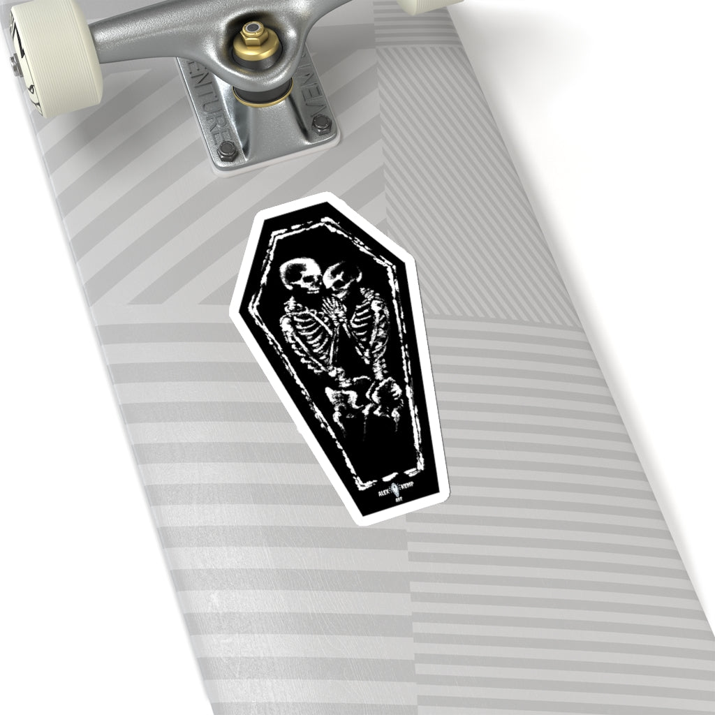 Kiss and hold me forever in black - Kiss-Cut Stickers