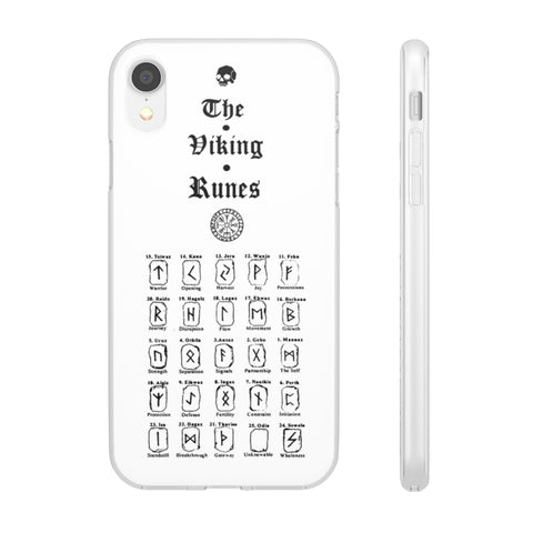 Flexi Cases - The Viking runes. White version. mobile phone case, iPhone case, Samsung case, mobile accessory. Norse. Viking. pagan