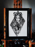The raven witch - Poster wall art. High quality Enhanced Matte poster