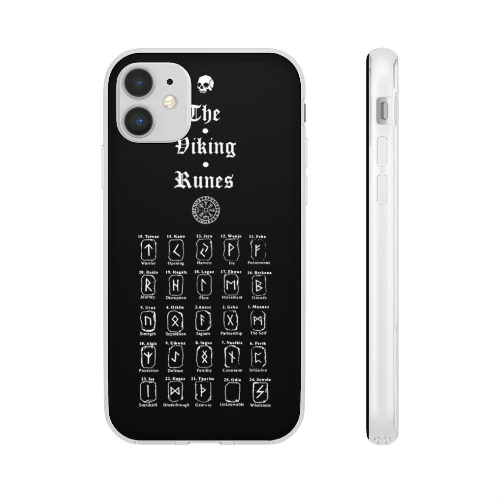 Flexi Cases - The Viking runes. White version. mobile phone case, iPhone case, Samsung case, mobile accessory. Norse. Viking. pagan