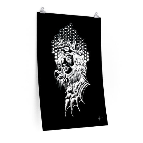 Copy of Lilith the supreme empress of Hell - Premium Matte vertical posters. Art Print, Wall Art, Gothic Home Decor.