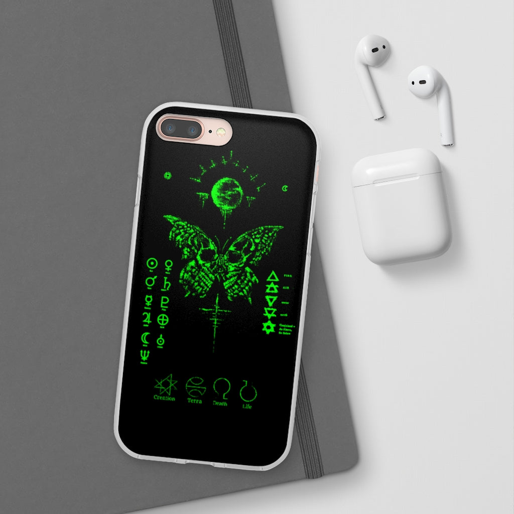 Flexi Cases - The deathly butterfly. mobile phone case, iPhone case, Samsung case, mobile accessory.