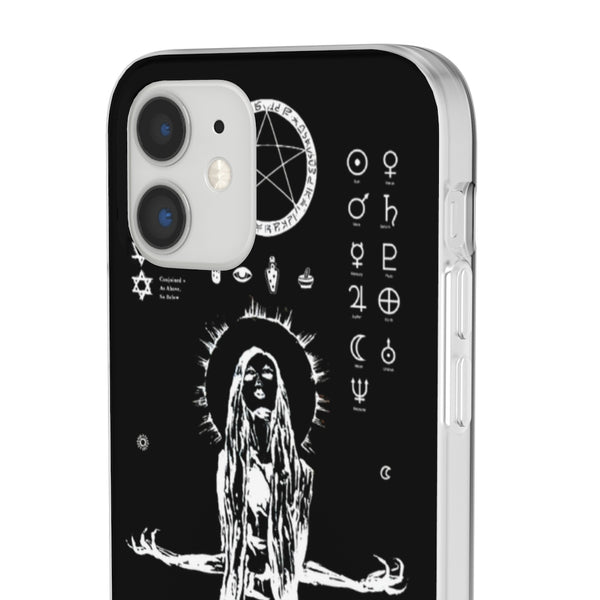 Flexi Cases - Her divine power. Black version. mobile phone case, iPhone case, Samsung case, mobile accessory.