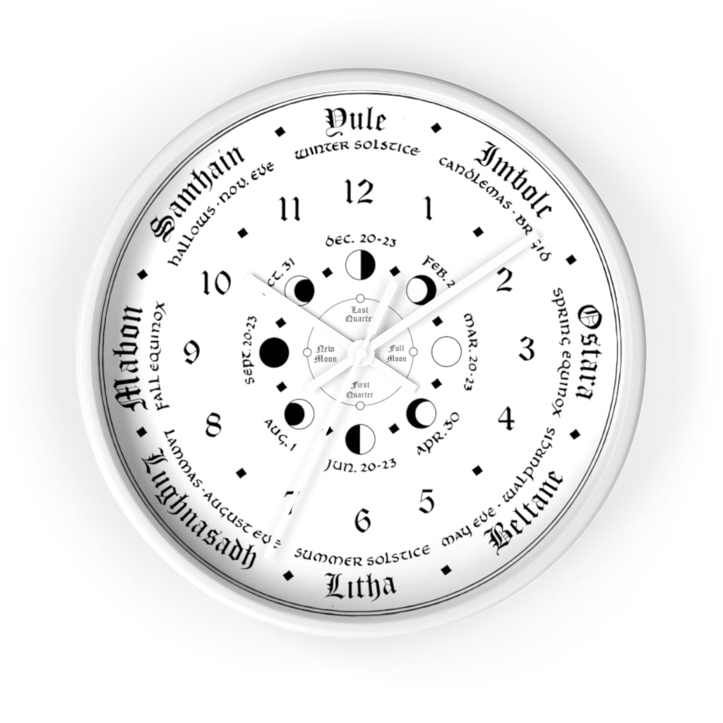 Wall clock -  Wicca Pagan Celtic Triquetra
