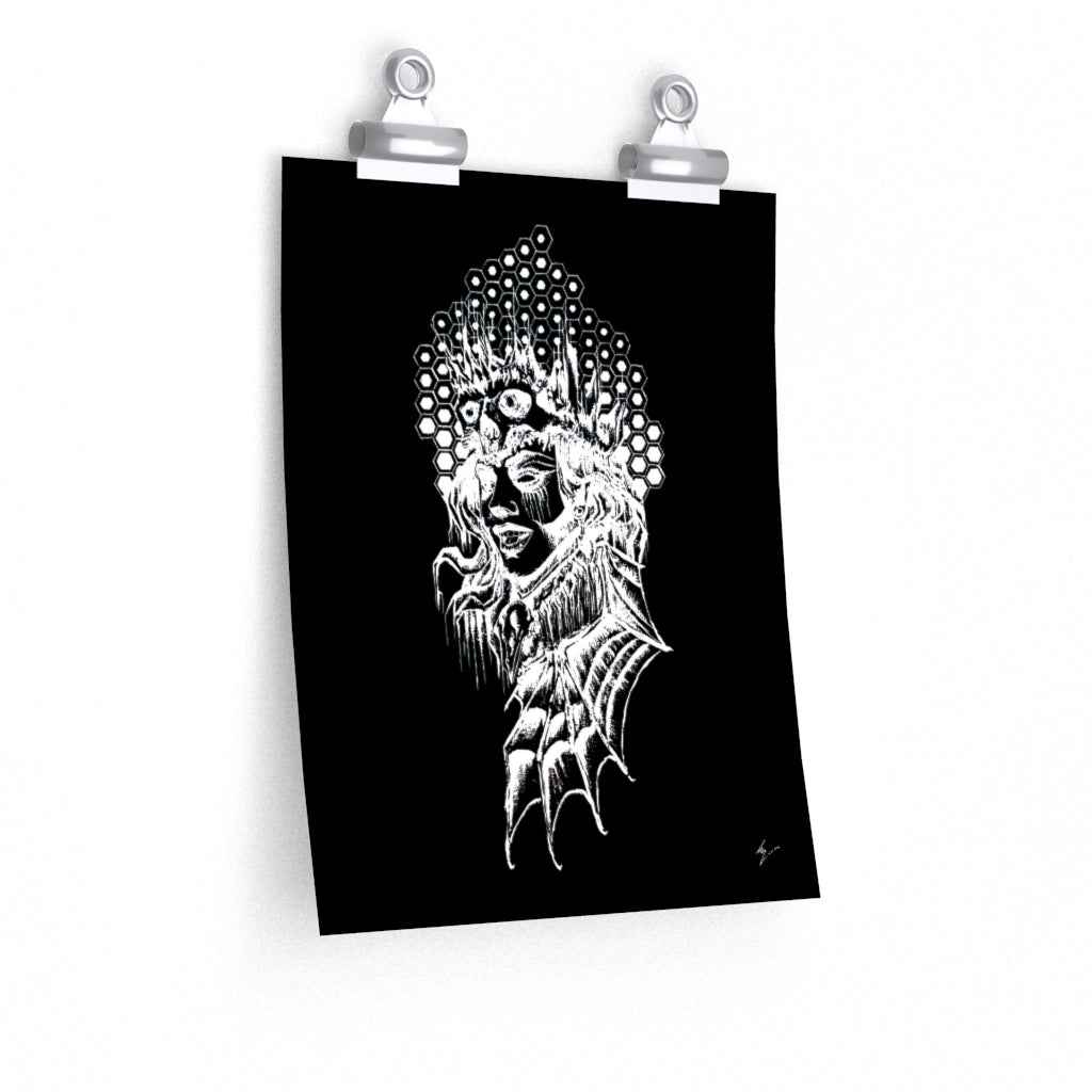 Copy of Lilith the supreme empress of Hell - Premium Matte vertical posters. Art Print, Wall Art, Gothic Home Decor.