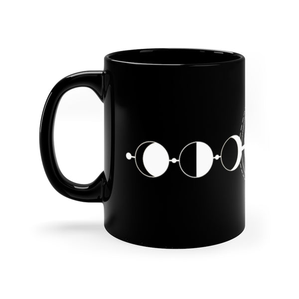Moon phase mug - 11oz Black Mug