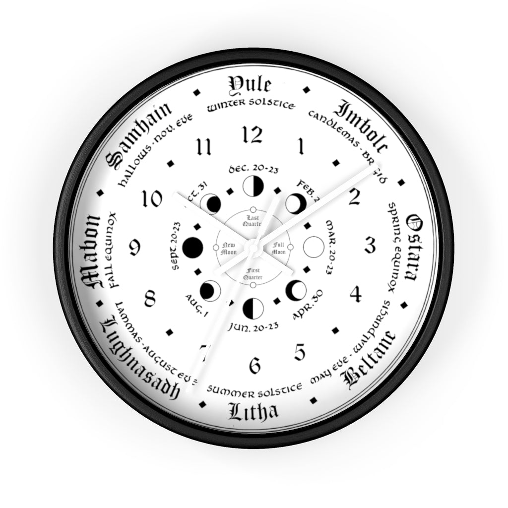 Wall clock -  Wicca Pagan Celtic Triquetra