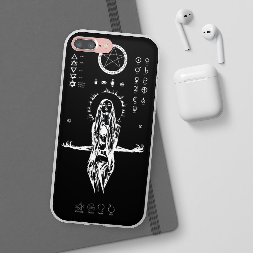 Flexi Cases - Her divine power. Black version. mobile phone case, iPhone case, Samsung case, mobile accessory.