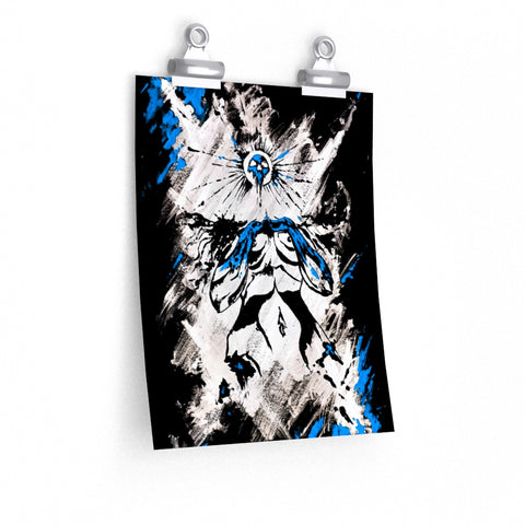 Copy of Let the sun scream down on her. Ice blue - Premium Matte vertical posters