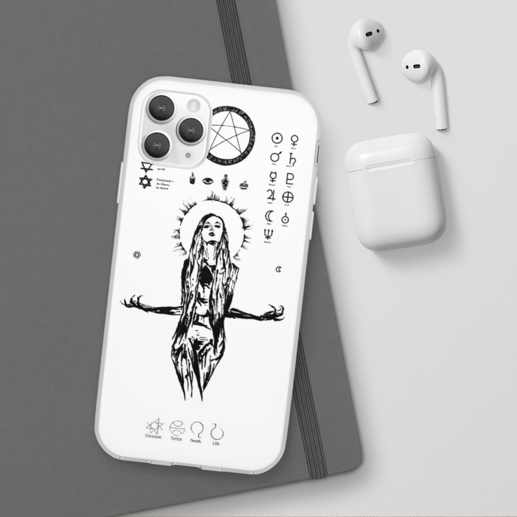 Flexi Cases - Her divine power. White version. mobile phone case, iPhone case, Samsung case, mobile accessory.
