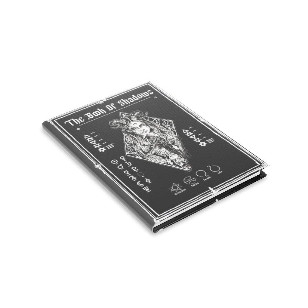 Hardcover Notebook. The Book Of Shadows - The Raven witch. Spell Book. Lined, grid, blank journal.