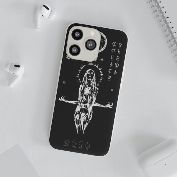 Flexi Cases - Her divine power. Black version. mobile phone case, iPhone case, Samsung case, mobile accessory.