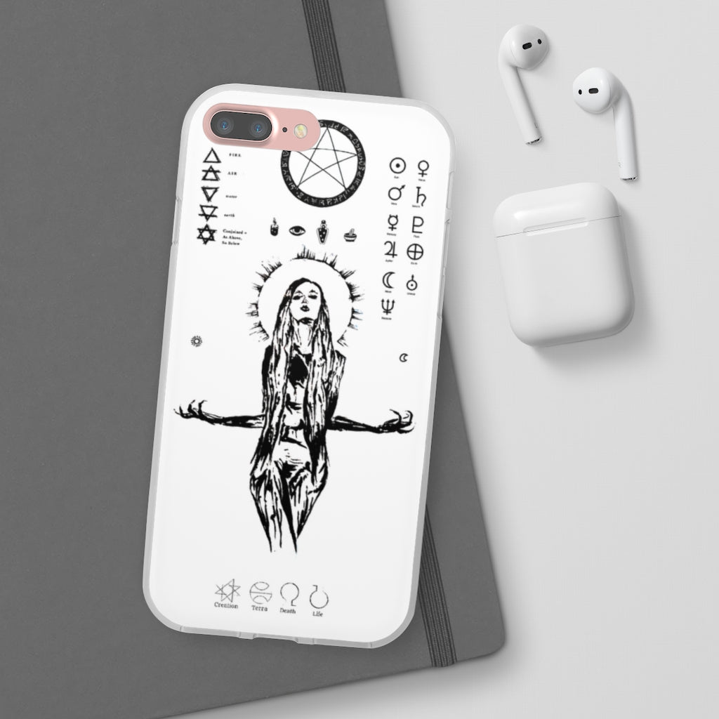 Flexi Cases - Her divine power. White version. mobile phone case, iPhone case, Samsung case, mobile accessory.