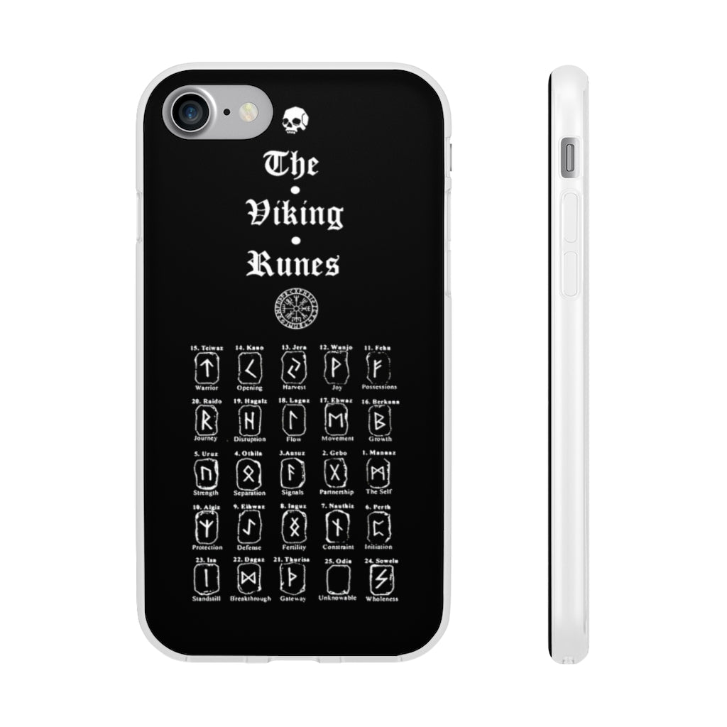 Flexi Cases - The Viking runes. White version. mobile phone case, iPhone case, Samsung case, mobile accessory. Norse. Viking. pagan