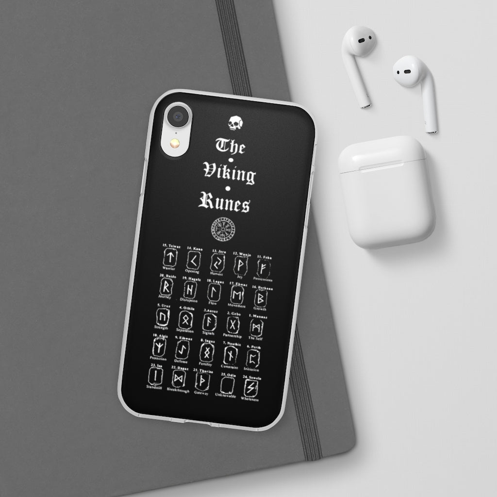 Flexi Cases - The Viking runes. White version. mobile phone case, iPhone case, Samsung case, mobile accessory. Norse. Viking. pagan