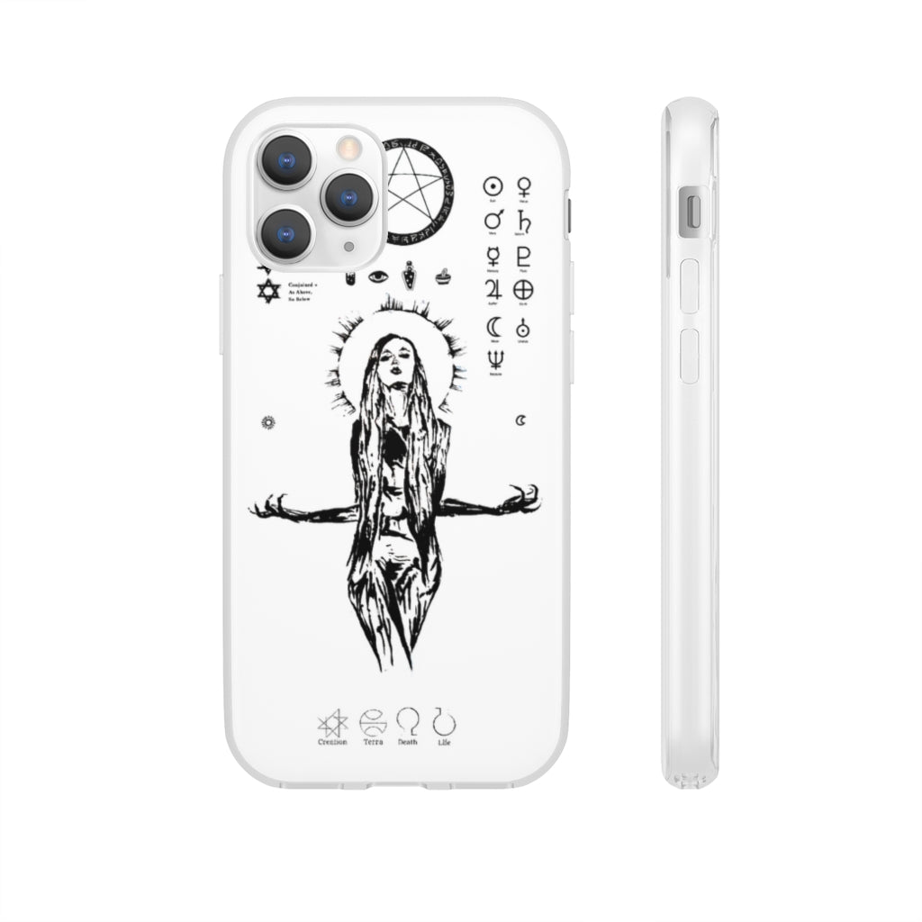 Flexi Cases - Her divine power. White version. mobile phone case, iPhone case, Samsung case, mobile accessory.