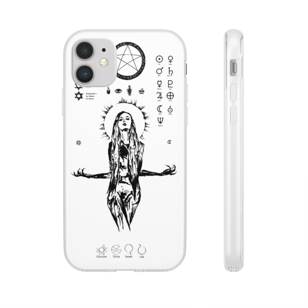 Flexi Cases - Her divine power. White version. mobile phone case, iPhone case, Samsung case, mobile accessory.