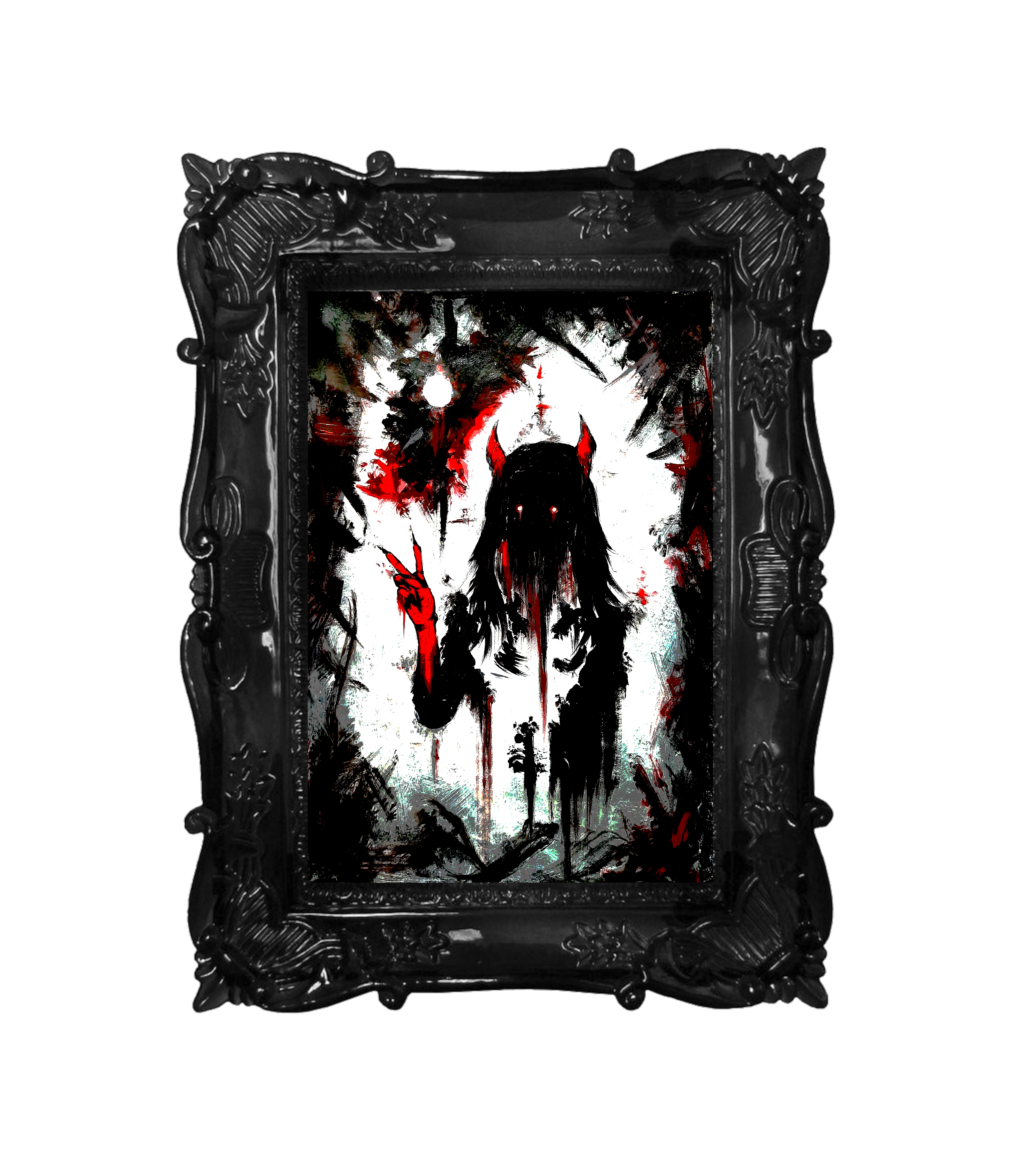 Devils peace. Home decor - Poster wall art.