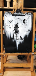 Morgan le Fay - The witch - Original acrylic painting