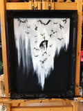 The Ravens call her. Gothic, Ravin, forest, witch, witchcraft and dark art. Gothic Home decor - Wall art