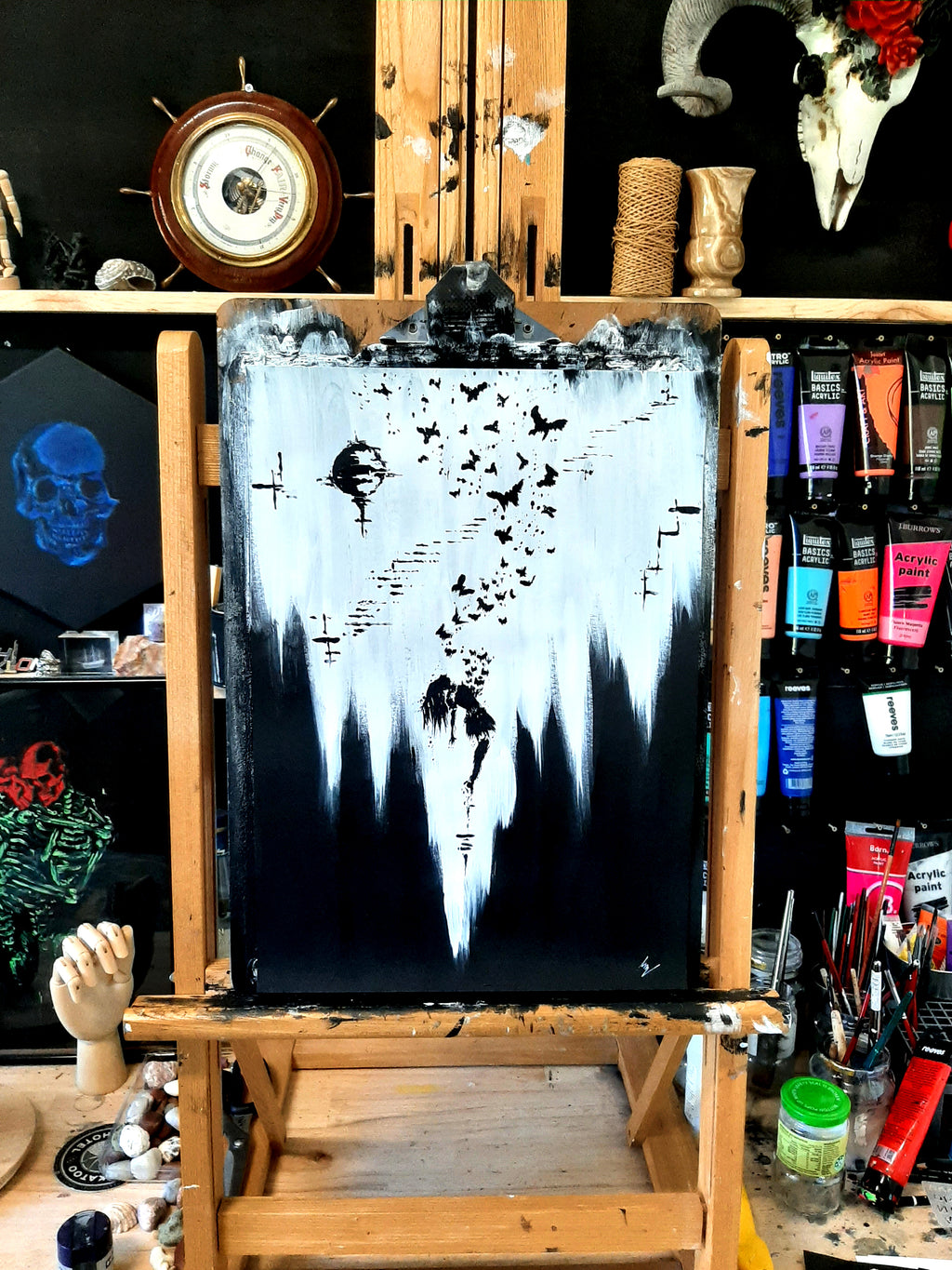 The butterflies call her. Original artwork.