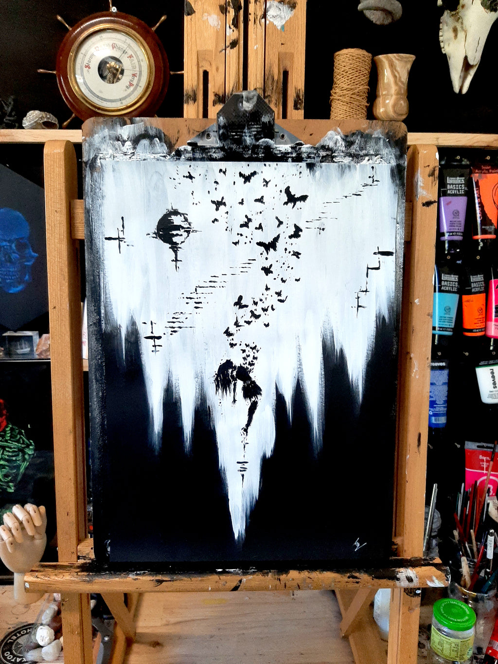 The butterflies call her. Original artwork.