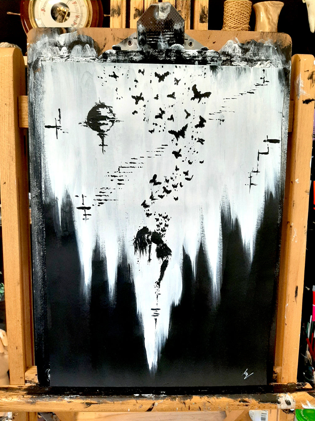 The butterflies call her. Original artwork.