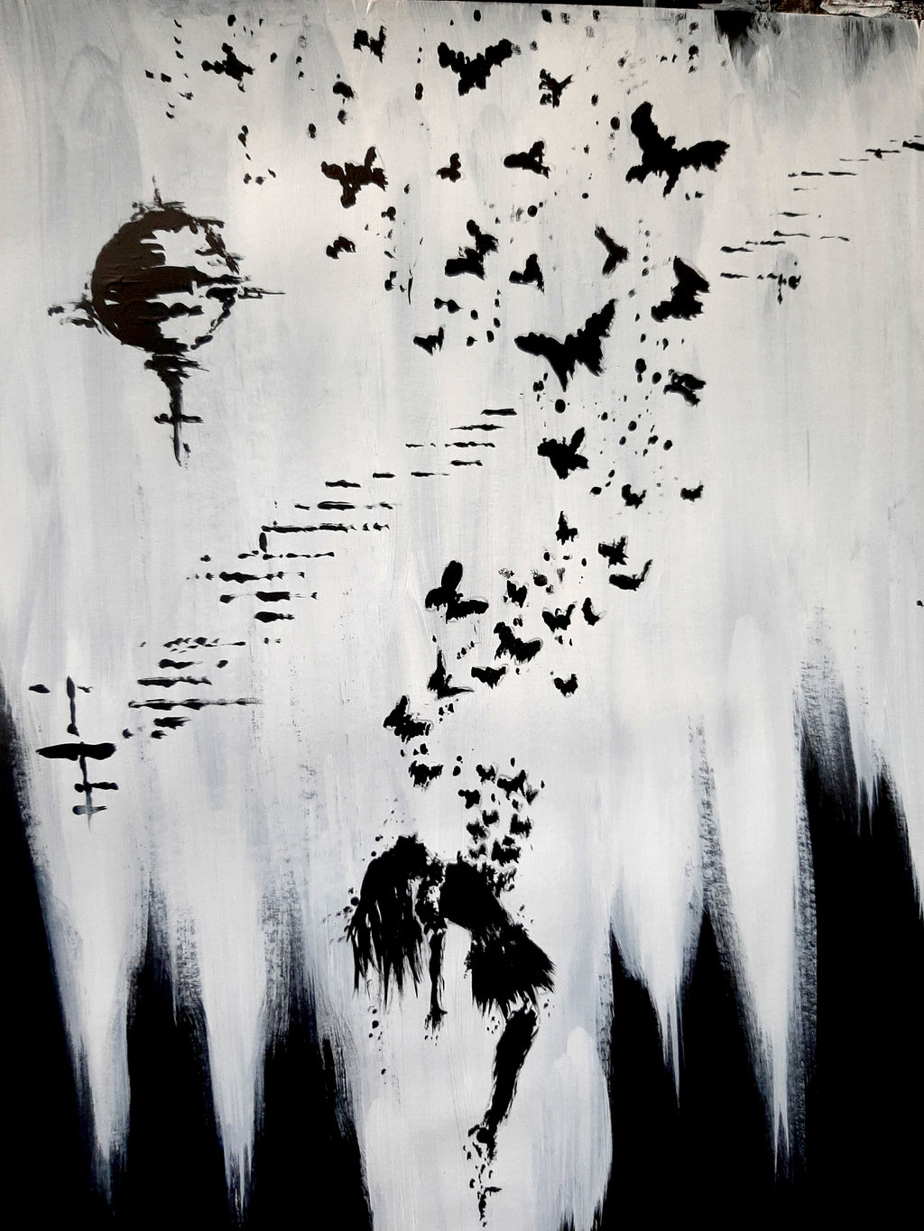 The butterflies call her. Original artwork.