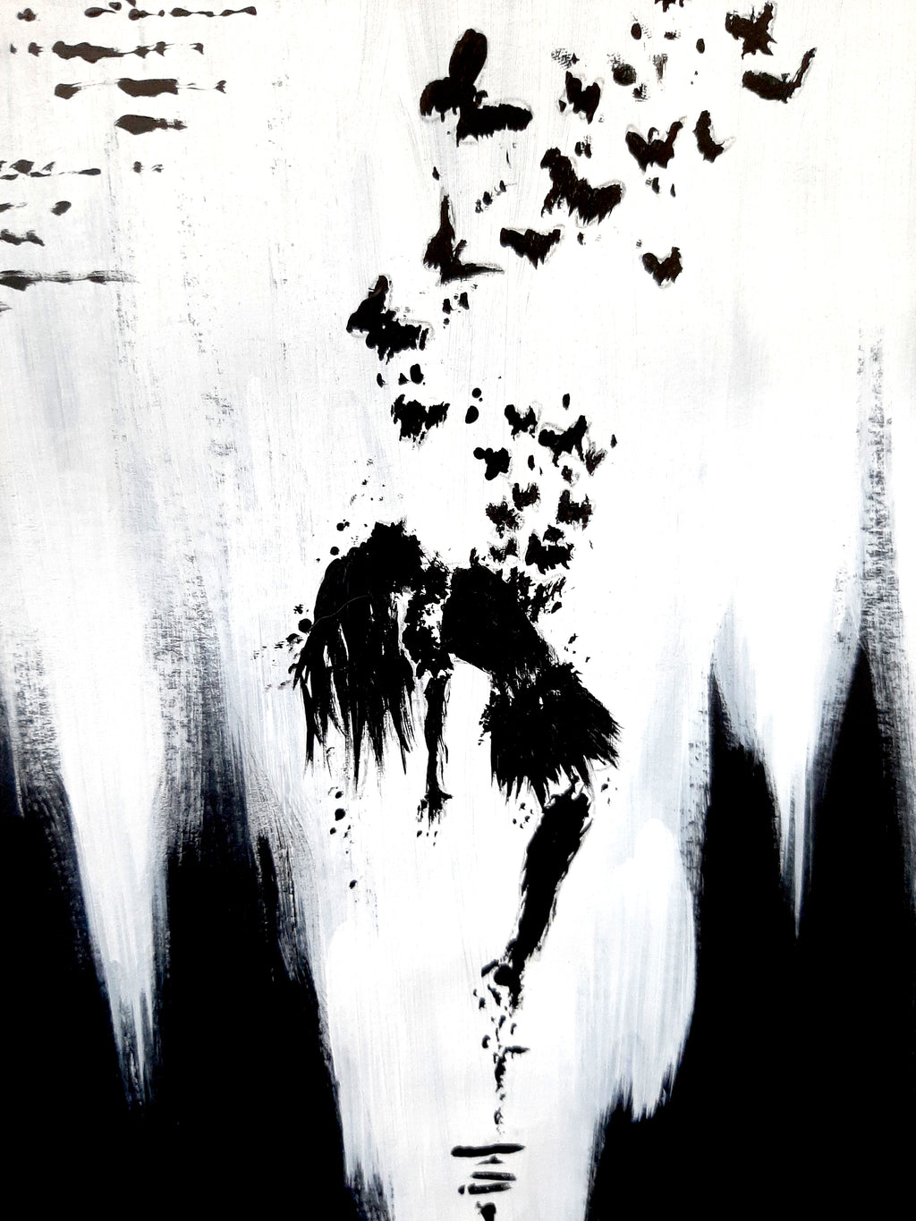 The butterflies call her. Original artwork.