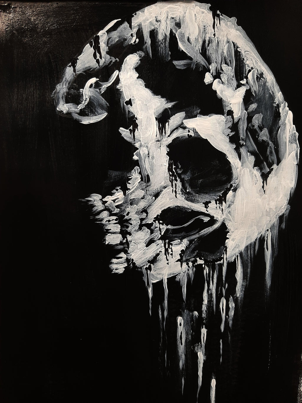 Don't be afraid. Satanic V2. Vintage original artwork.