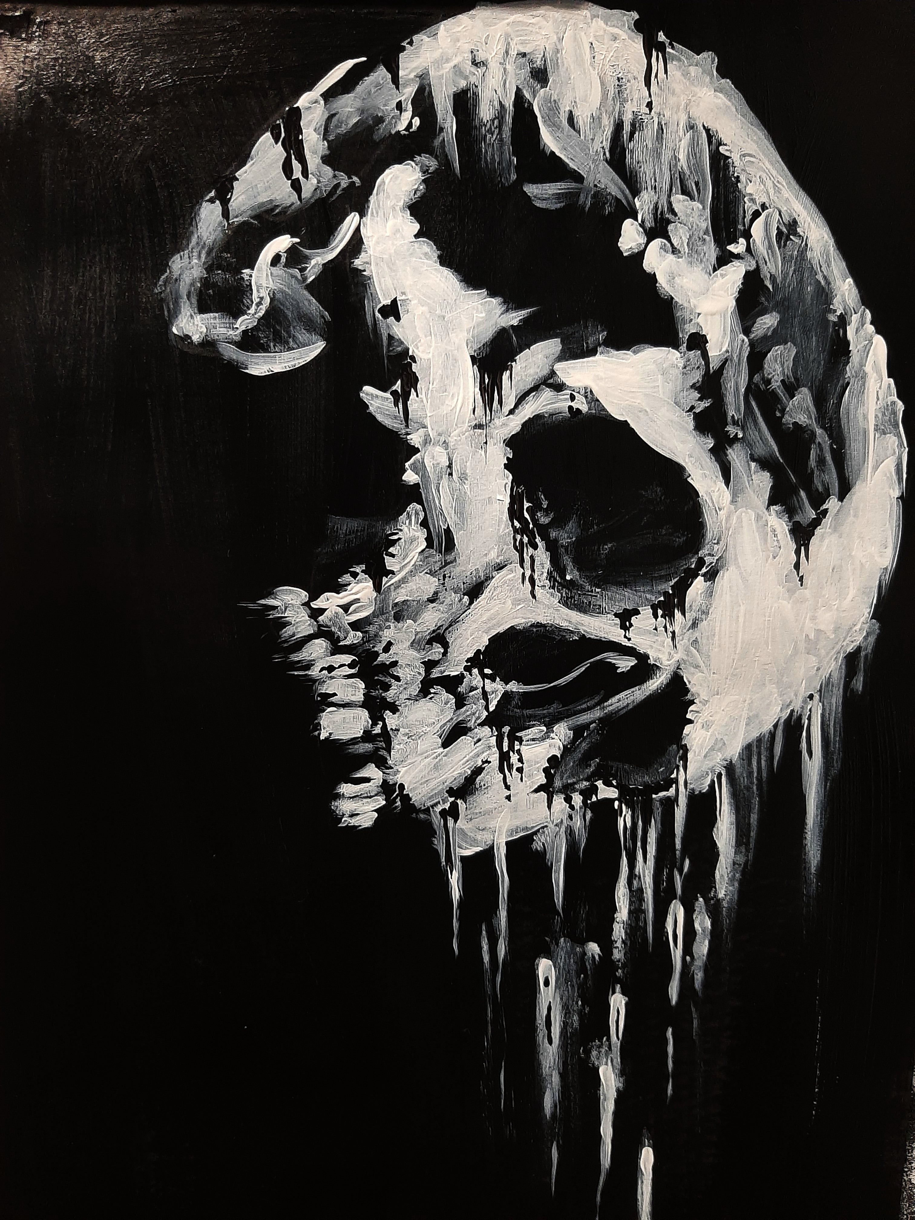 Don't be afraid. Satanic V2. Vintage original artwork.