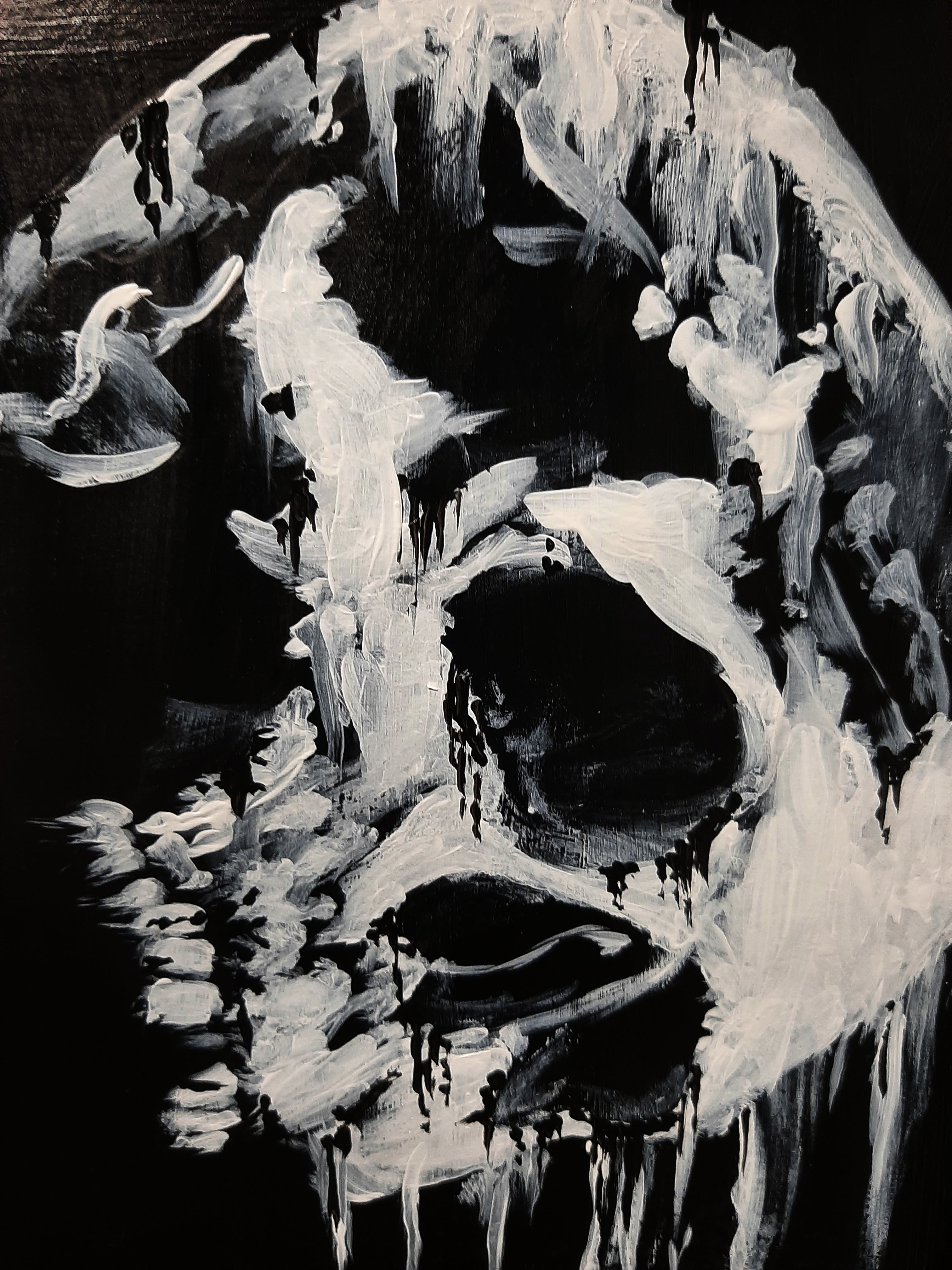 Don't be afraid. Satanic V2. Vintage original artwork.