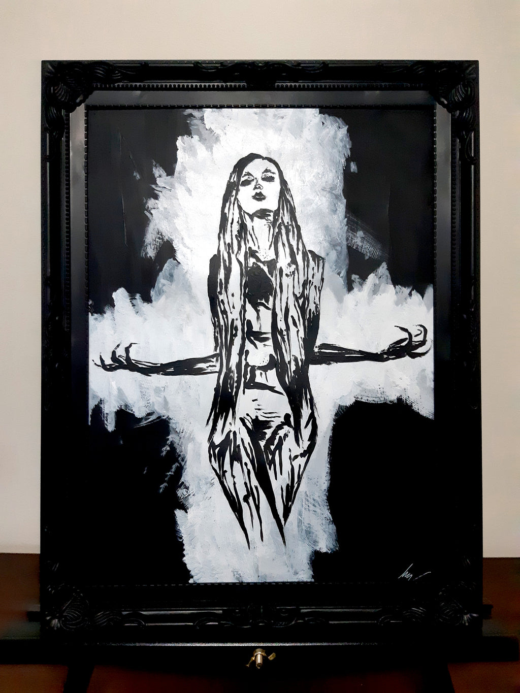 Her divine power. Vintage original artwork.