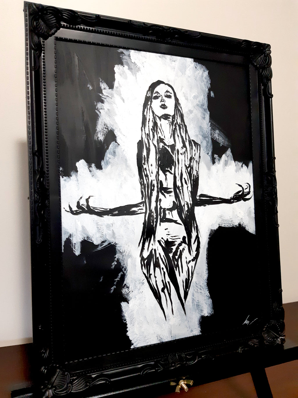 Her divine power. Vintage original artwork.