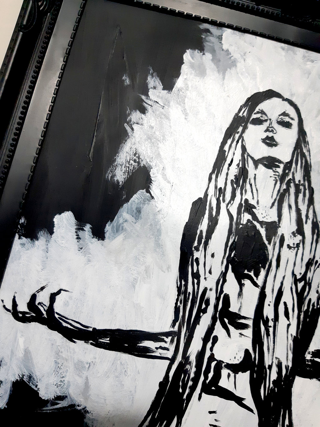 Her divine power. Vintage original artwork.