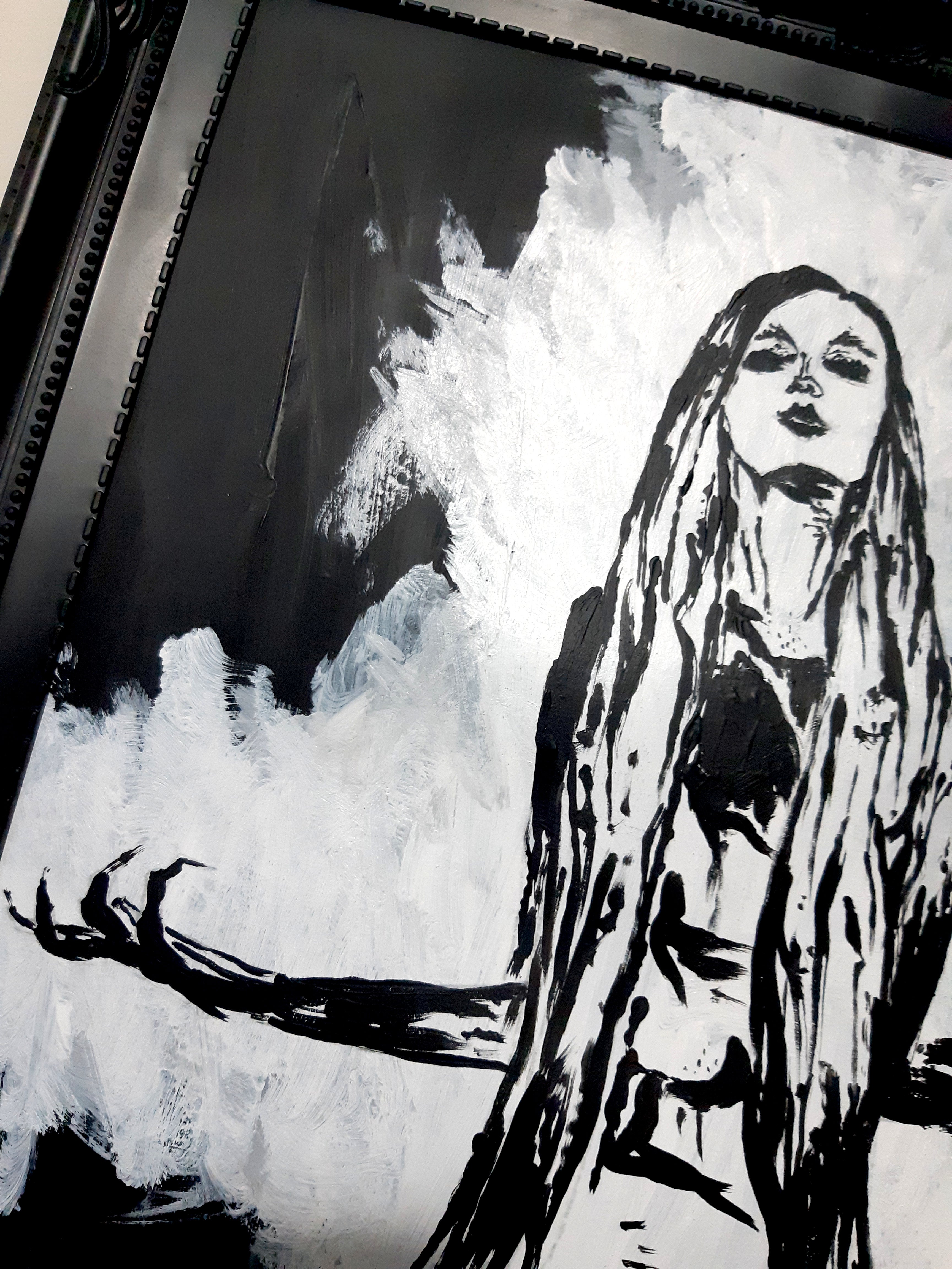 Her divine power. Vintage original artwork.