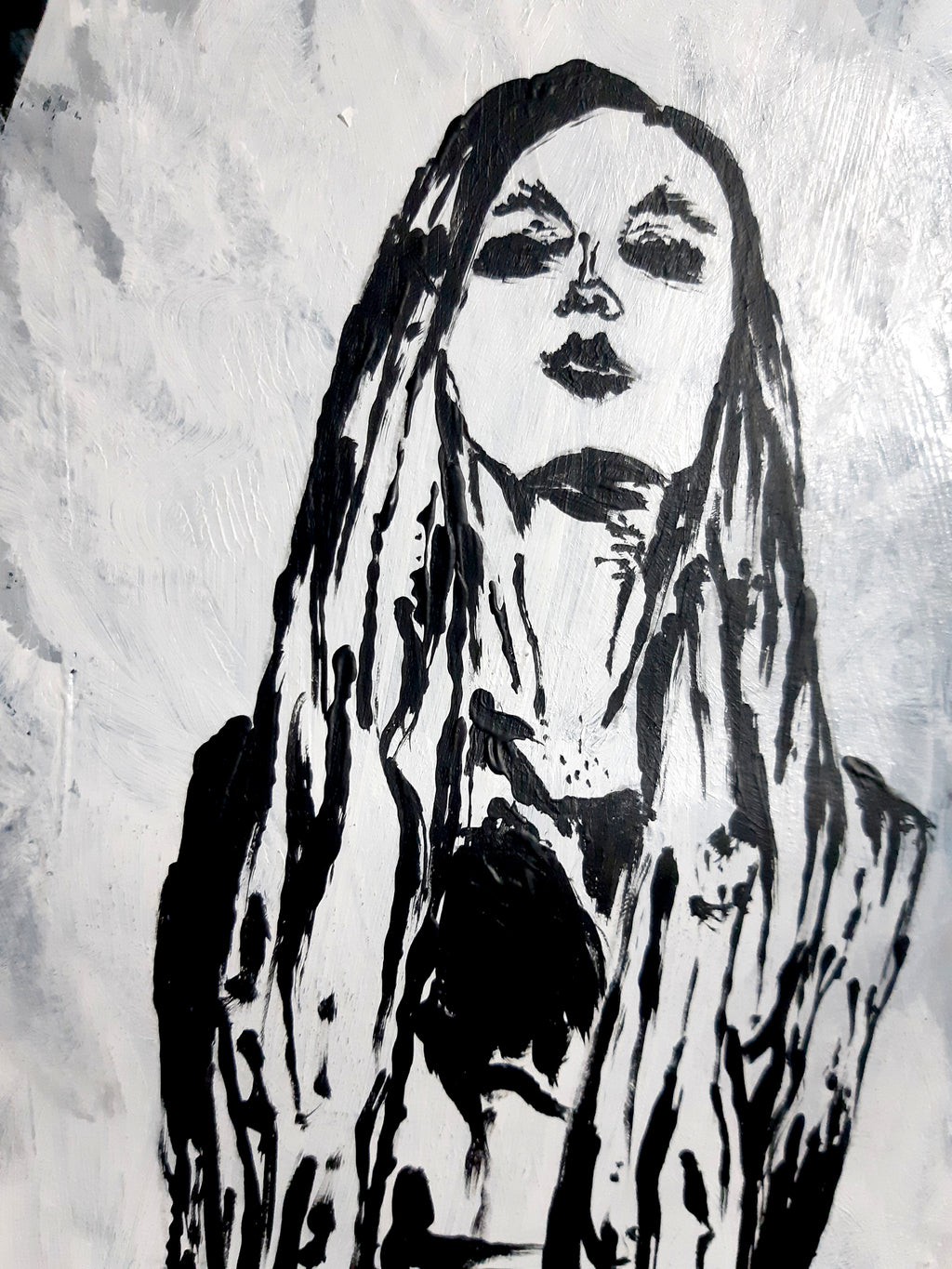 Her divine power. Vintage original artwork.