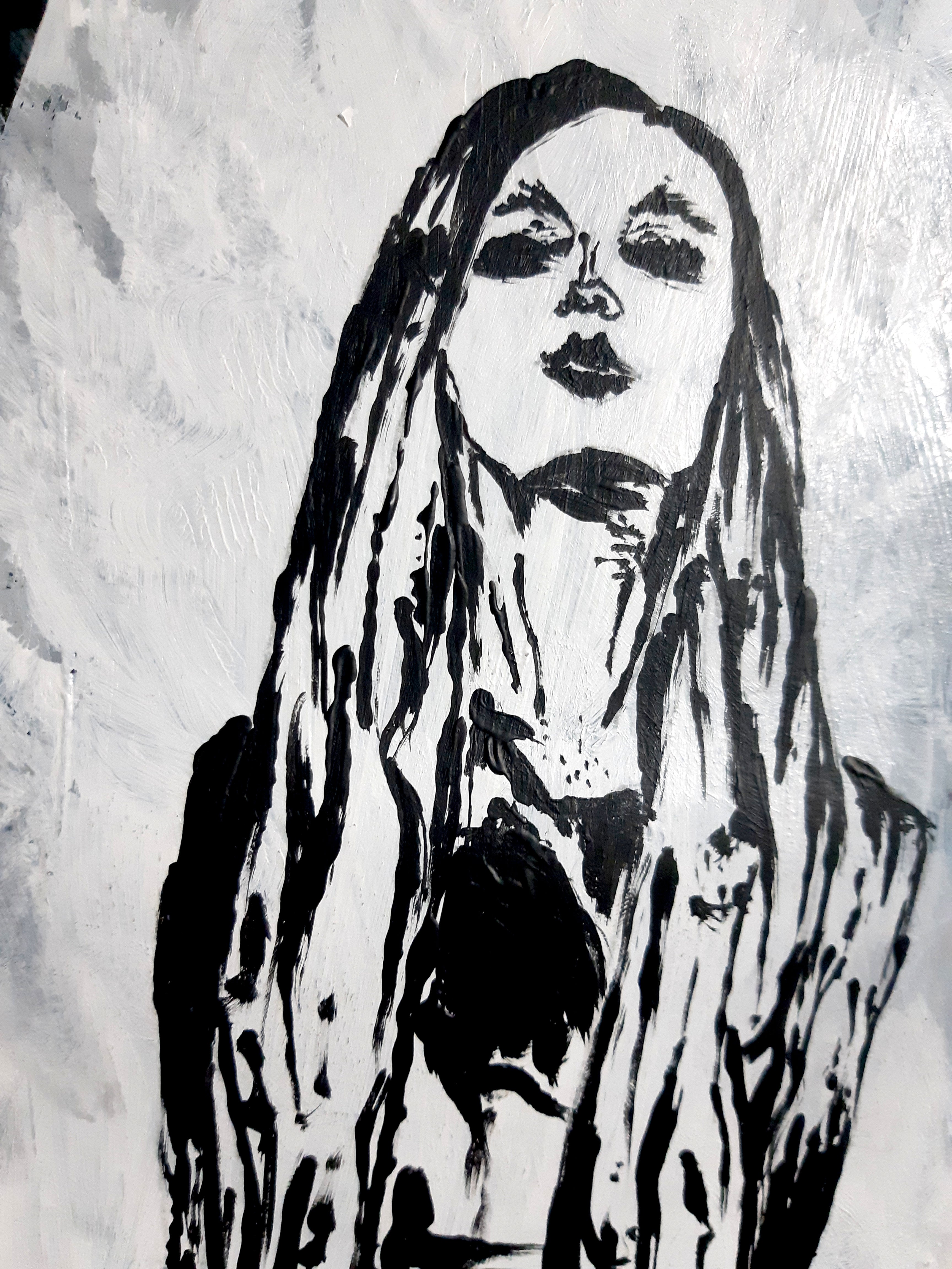 Her divine power. Vintage original artwork.
