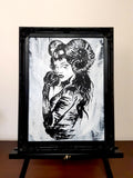 Her deadly desire. Vintage original artwork.