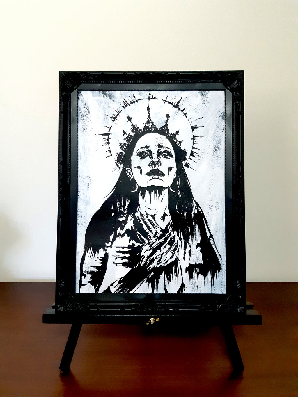 The girl who keeps dreaming. Vintage original artwork.