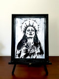 The girl who keeps dreaming. Vintage original artwork.