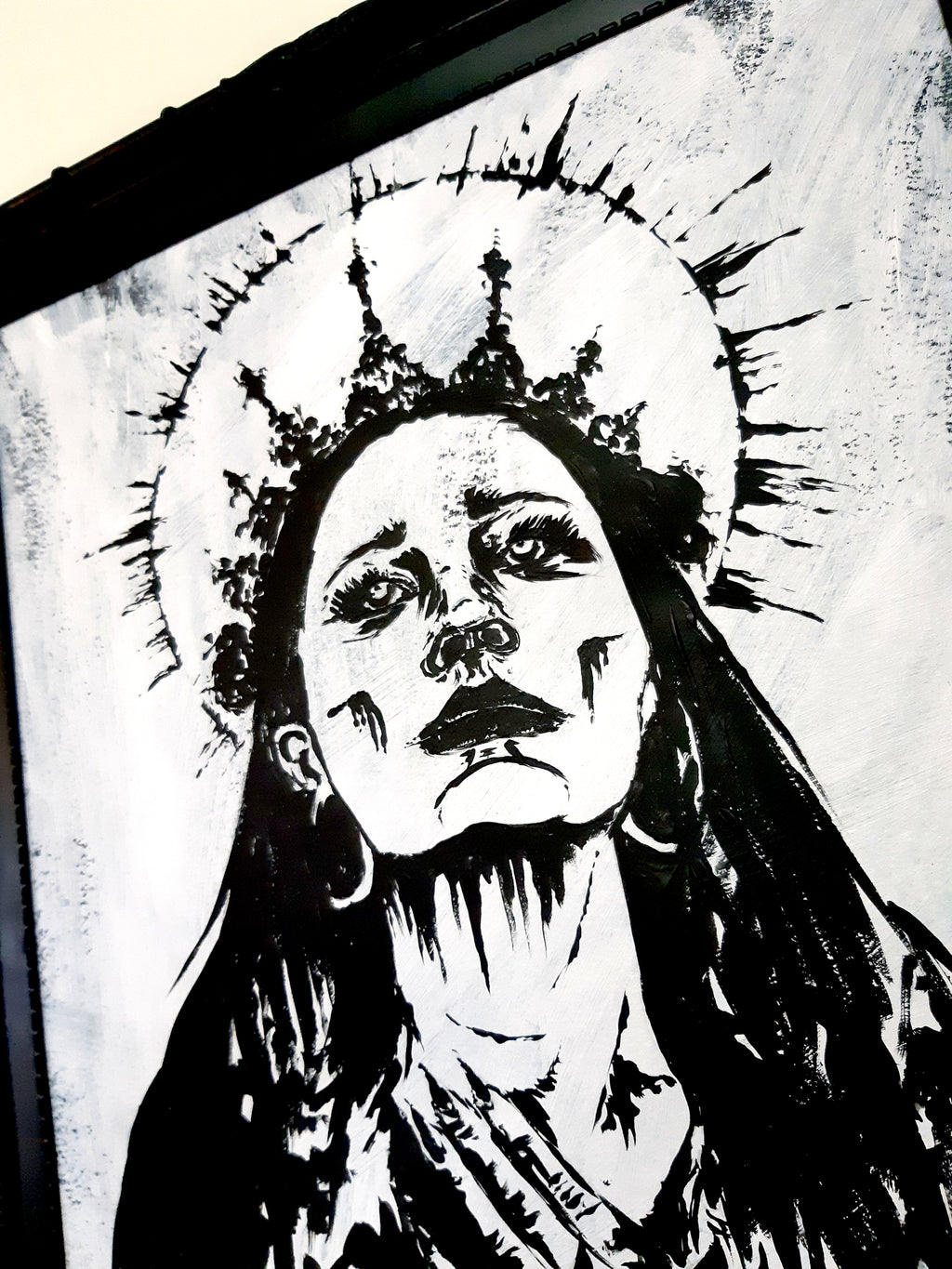 The girl who keeps dreaming. Vintage original artwork.