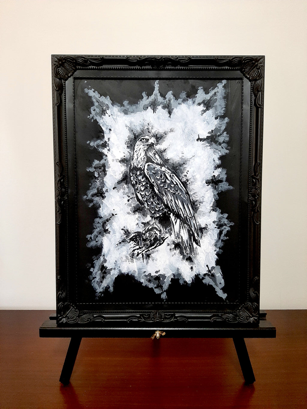 The eagle by moonlight. Vintage original artwork.