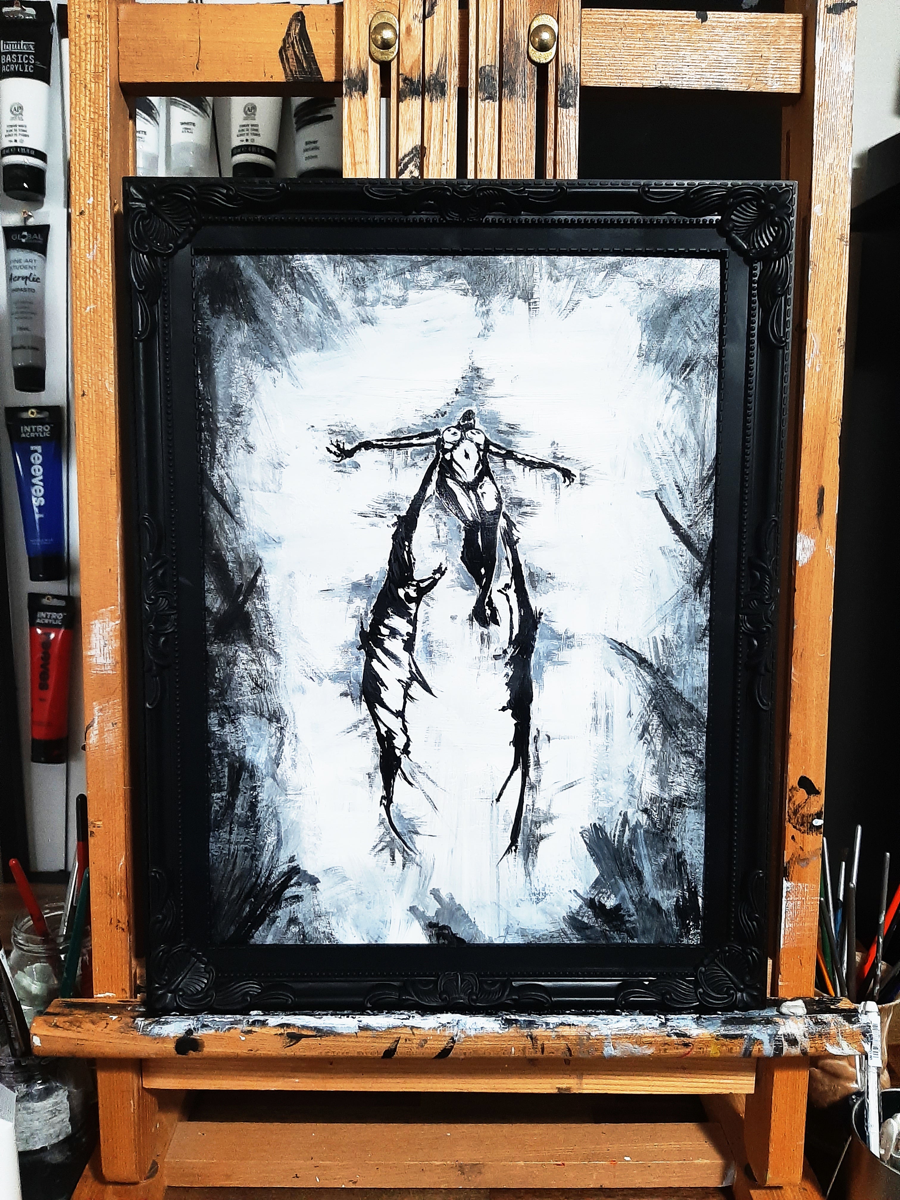 Her devil within calls her. Original artwork.