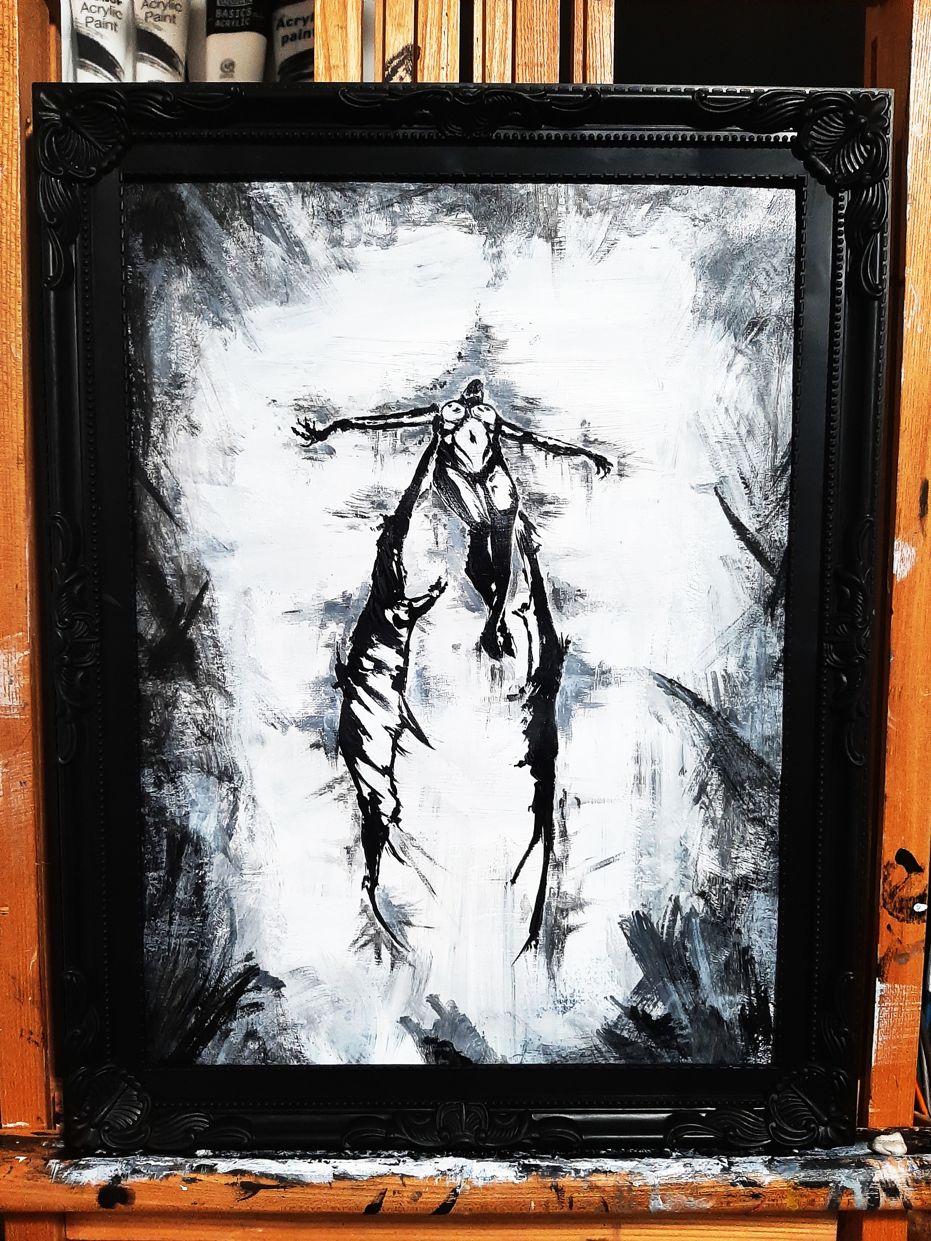 Her devil within calls her. Original artwork.