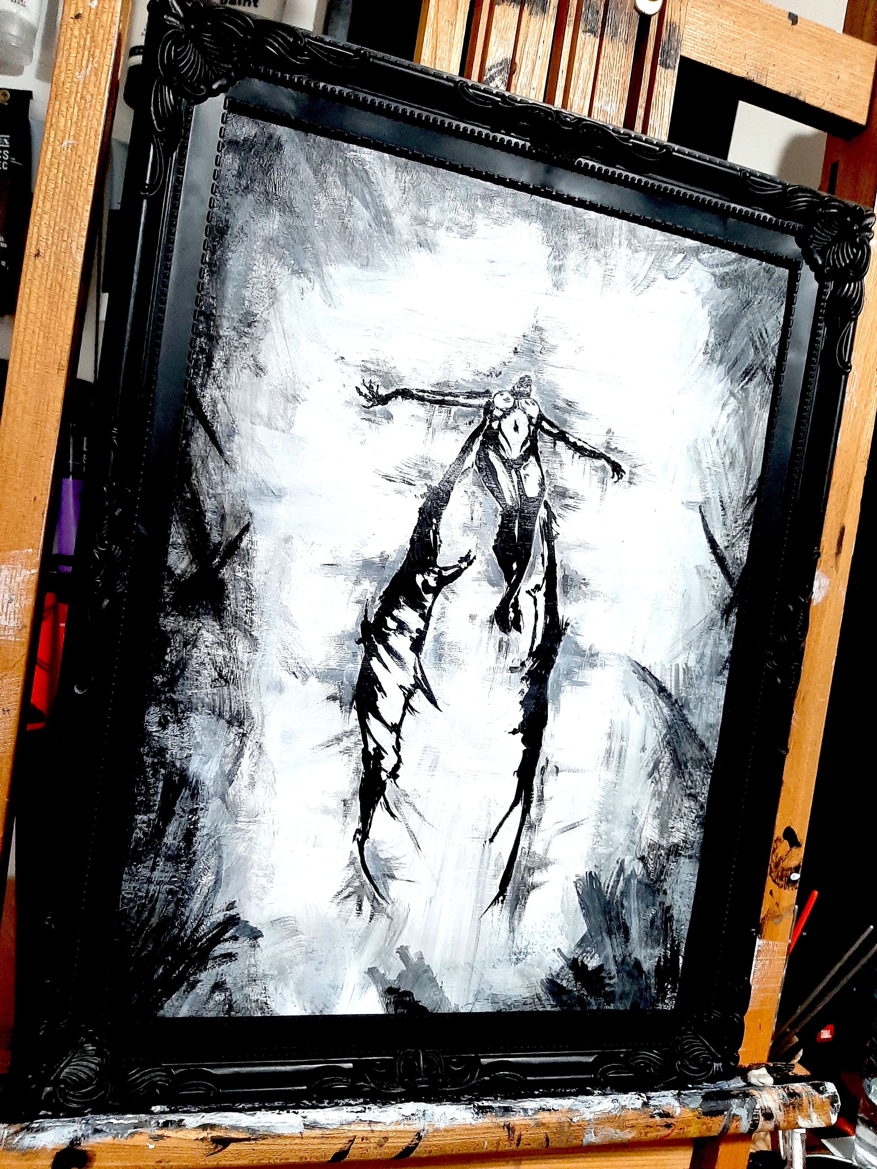 Her devil within calls her. Original artwork.