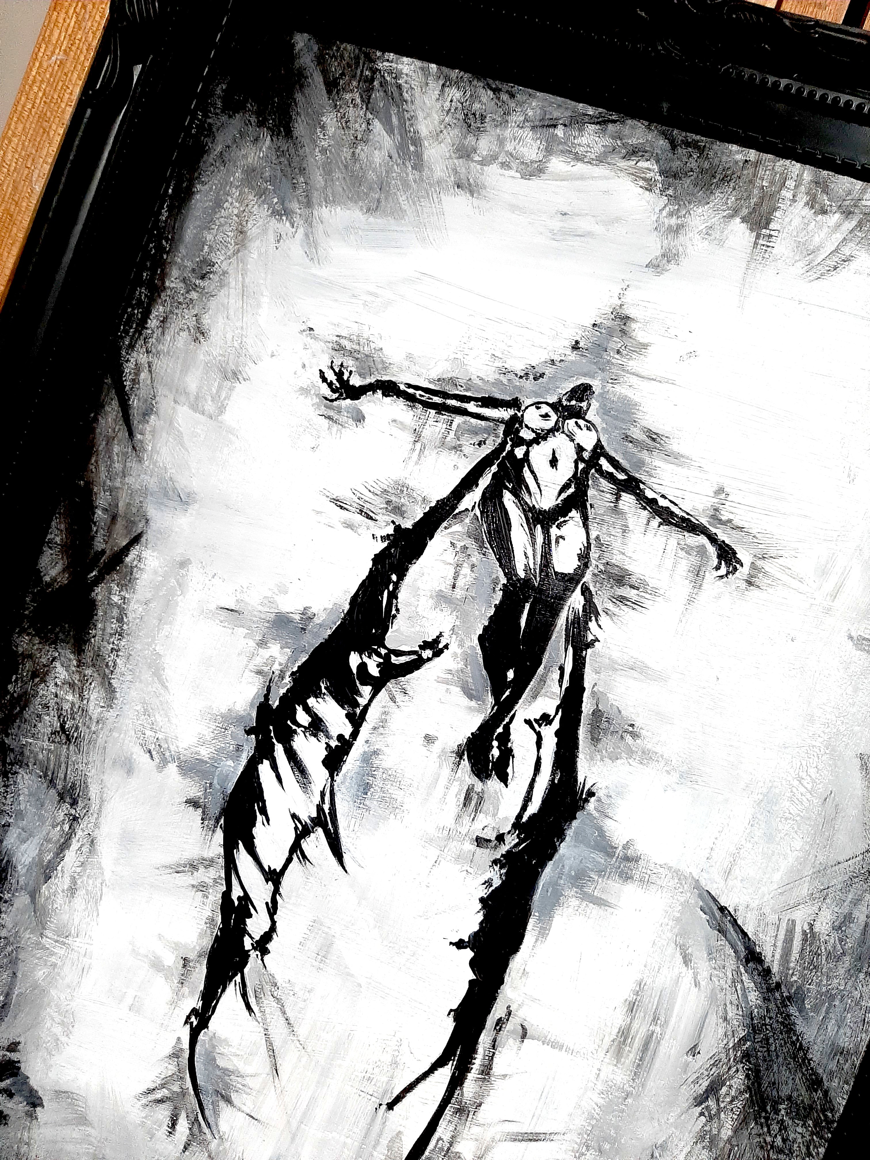 Her devil within calls her. Original artwork.