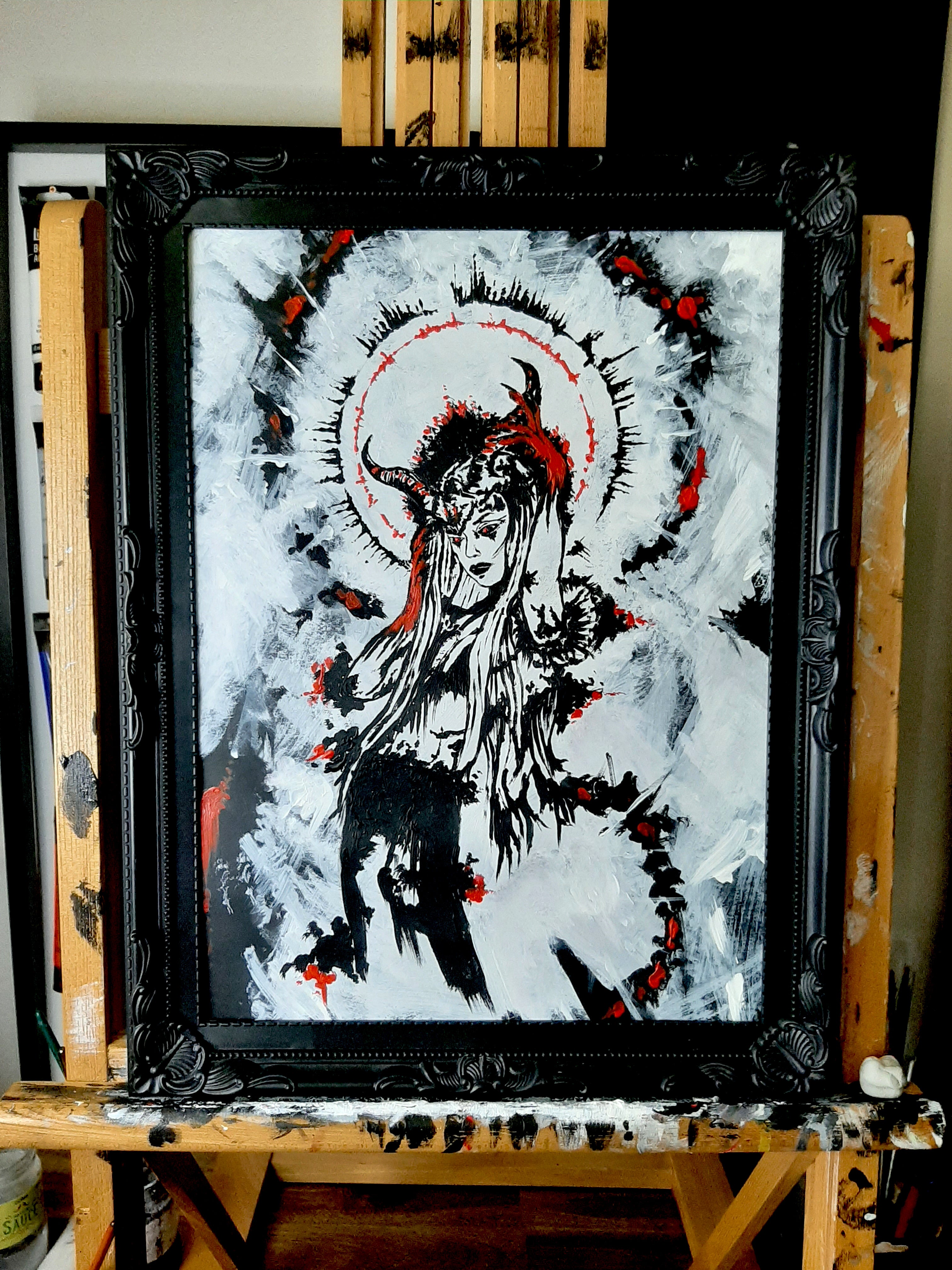 Her devilish power within. Original artwork.